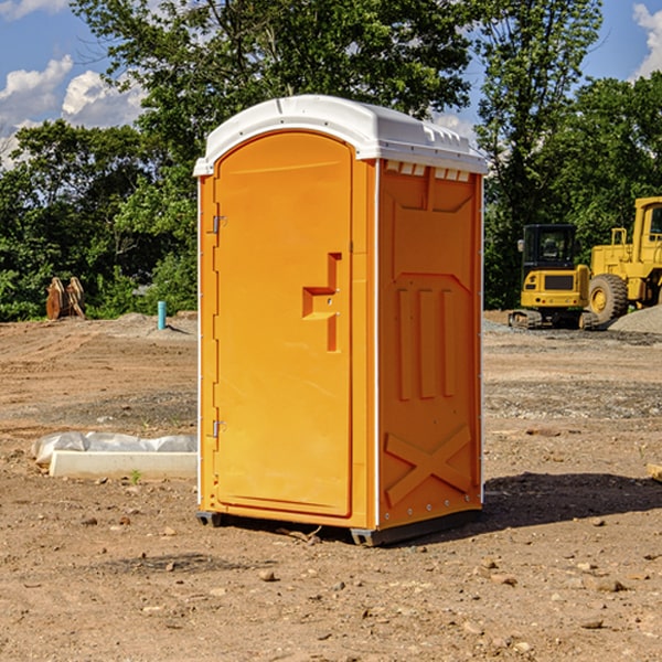 what is the cost difference between standard and deluxe portable restroom rentals in Brooklyn Alabama